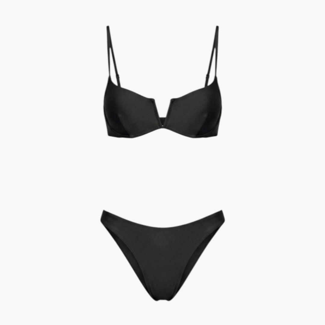 Completo bikini donna con reggiseno imbottito e stile brasiliano
