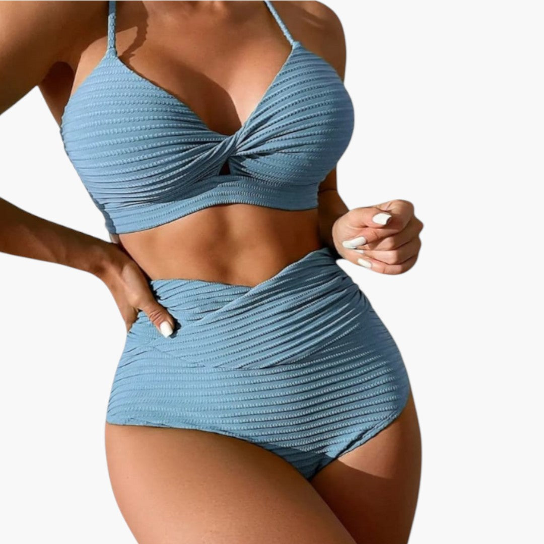 Ensemble bikini femme avec bas taille haute