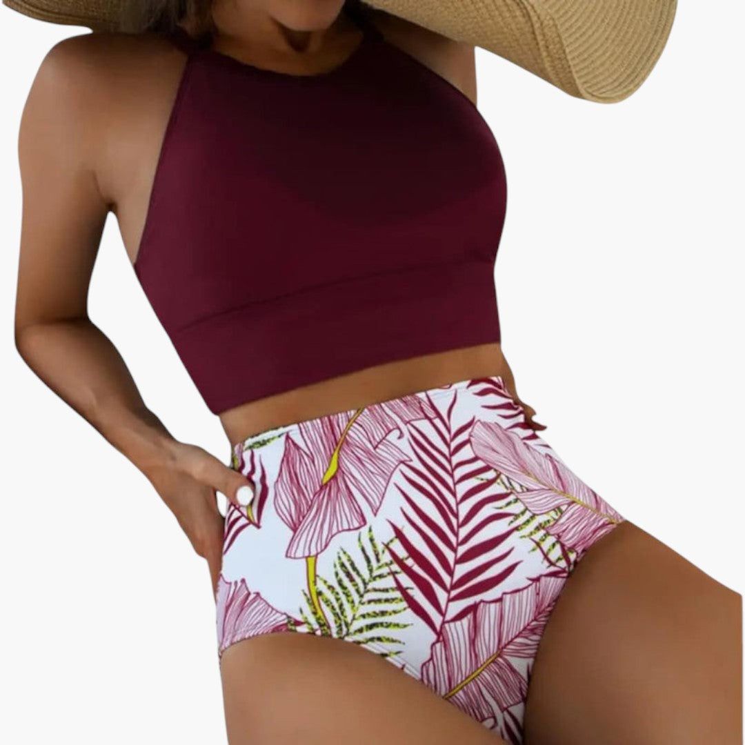 Completo bikini donna con motivo floreale