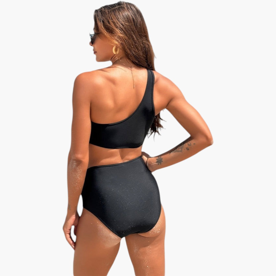 Bikini set voor dames met asymmetrische top