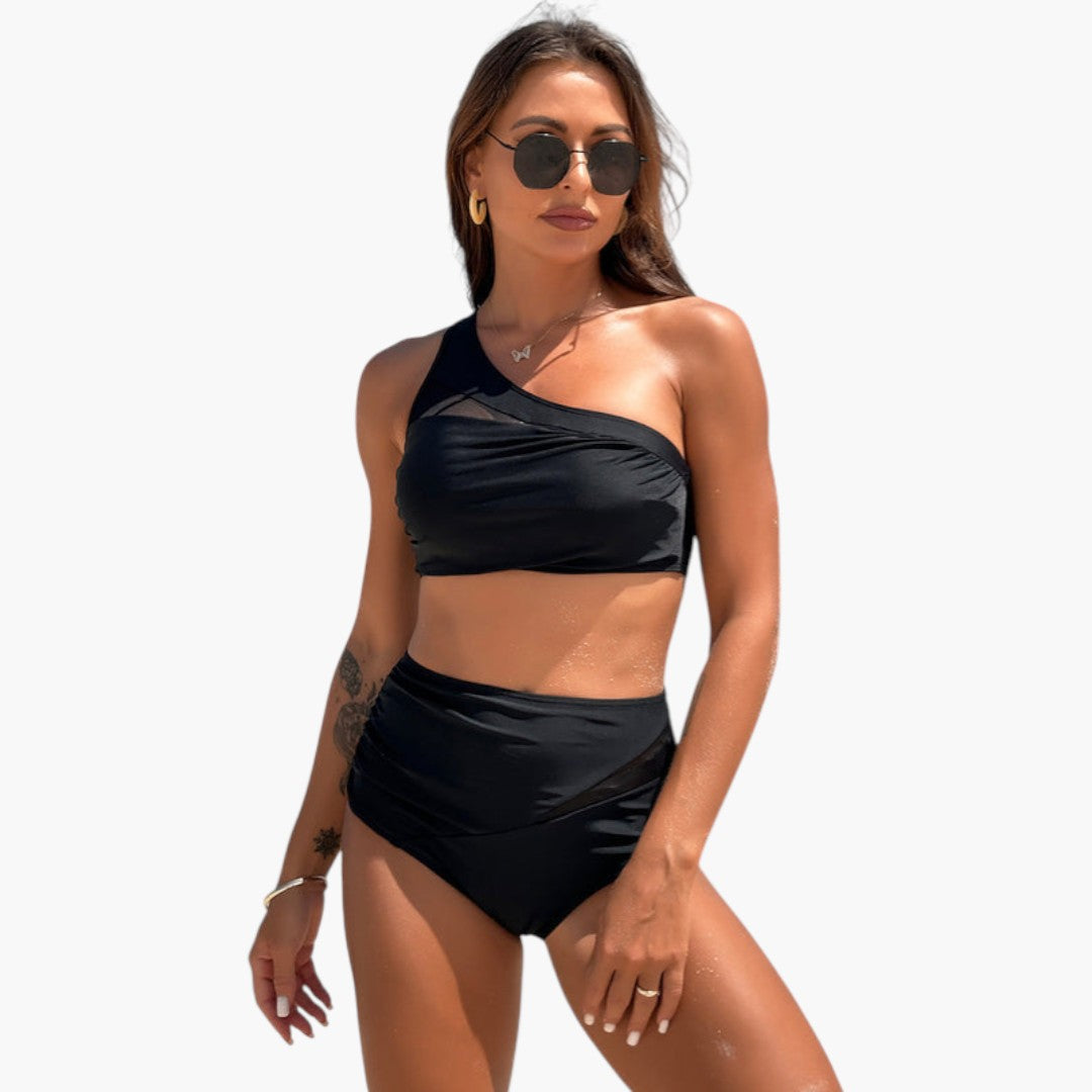 Bikini set voor dames met asymmetrische top