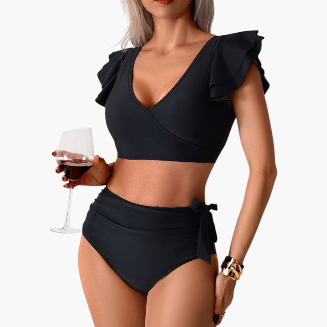Ensemble bikini femmes avec manches à volants