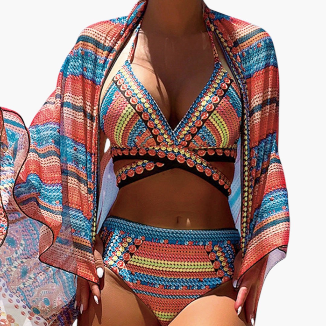 Ensemble bikini pour femmes avec bretelles croisées