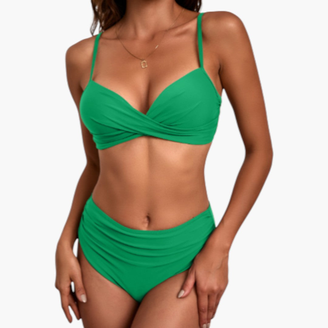 Bikini set voor dames met gekruist bovenstuk