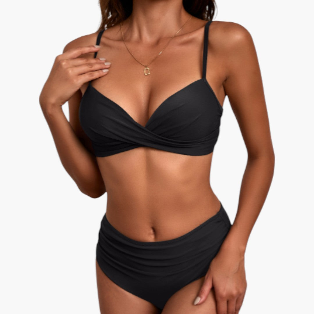 Bikini set voor dames met gekruist bovenstuk