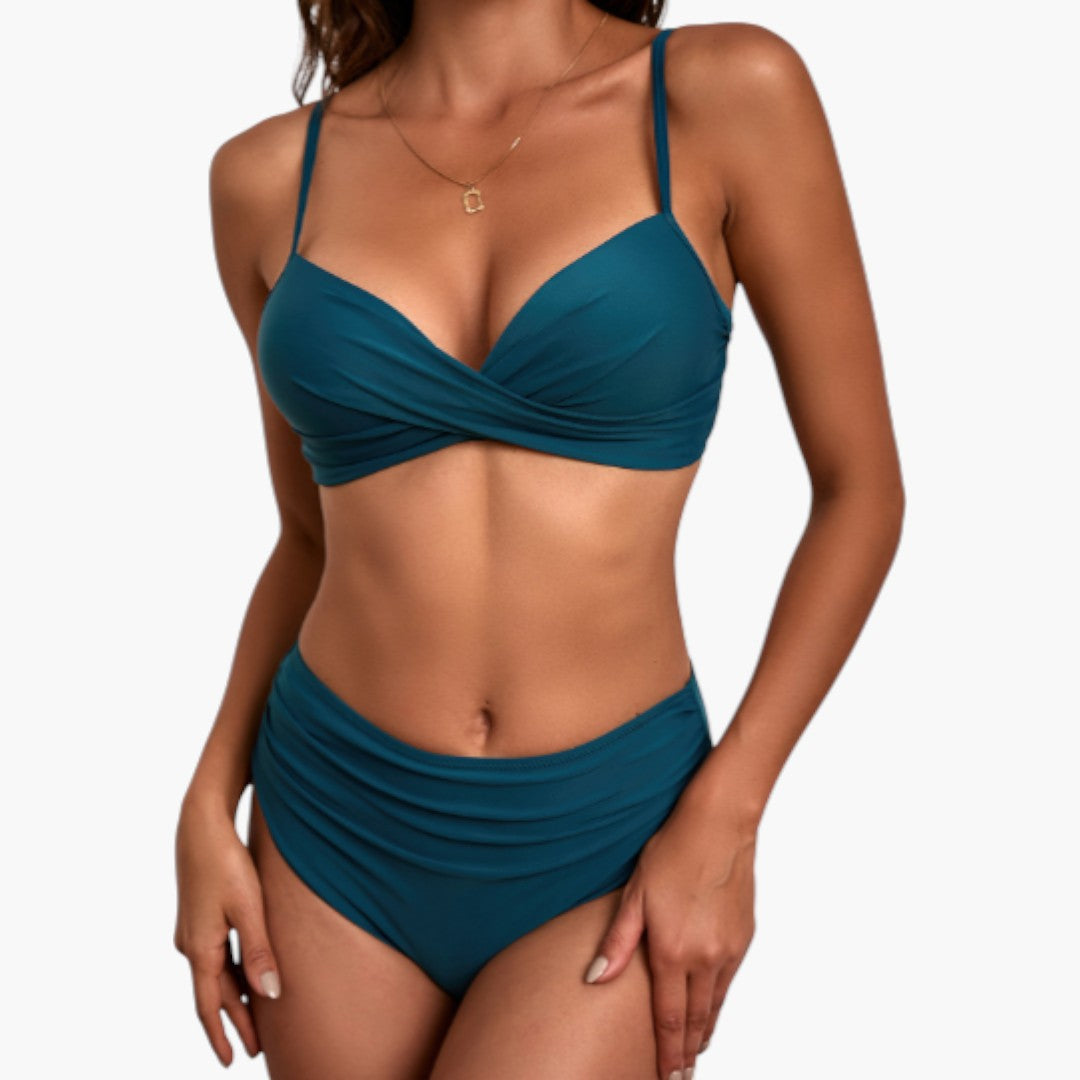 Bikini set voor dames met gekruist bovenstuk