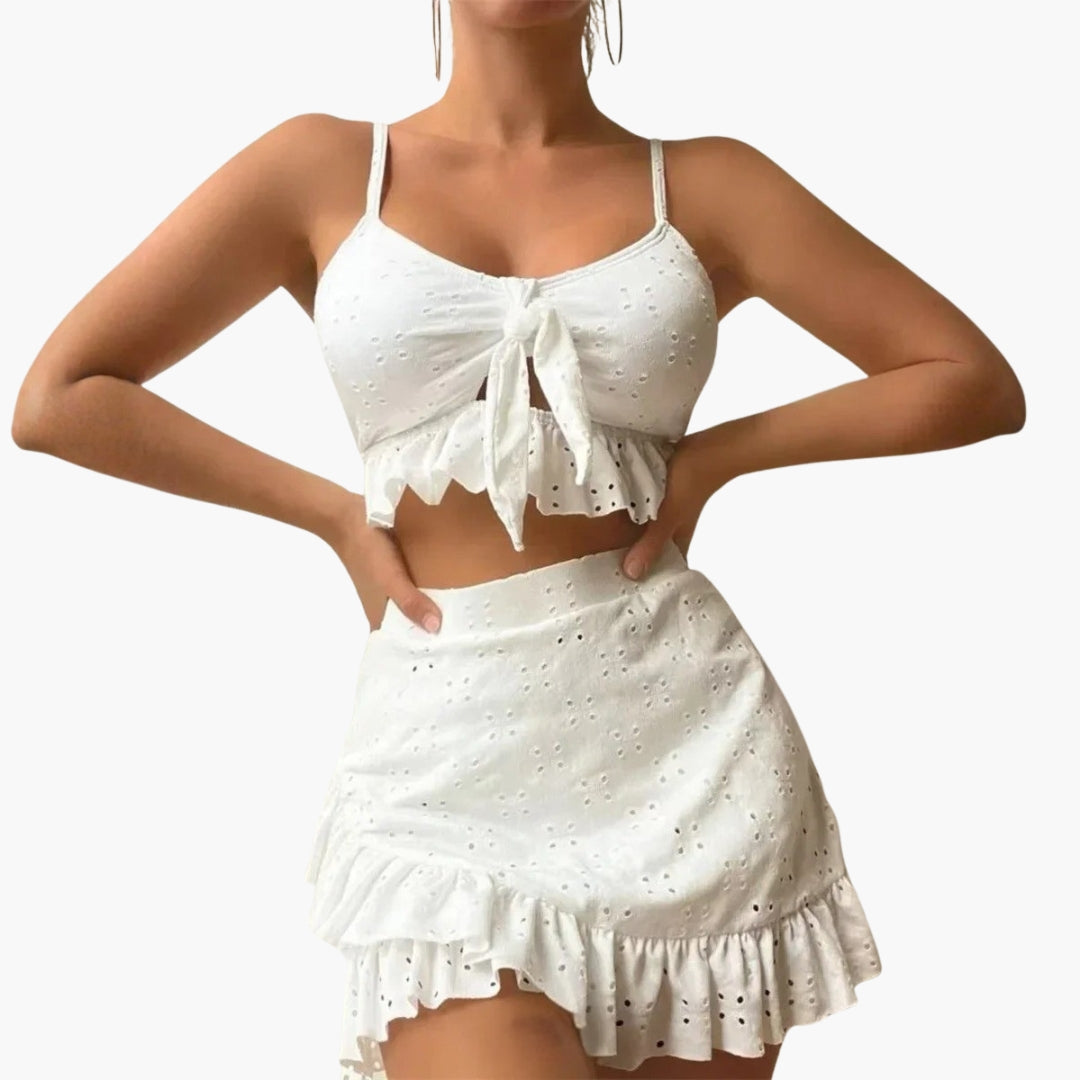 Bikini sett for kvinner med volanger