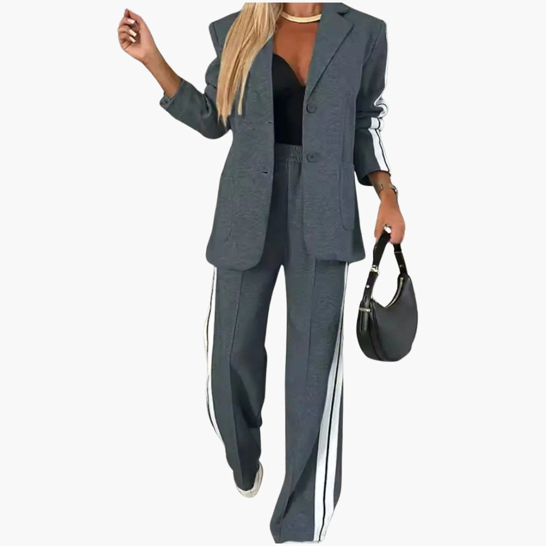 Ensemble blazer femme avec pantalon large
