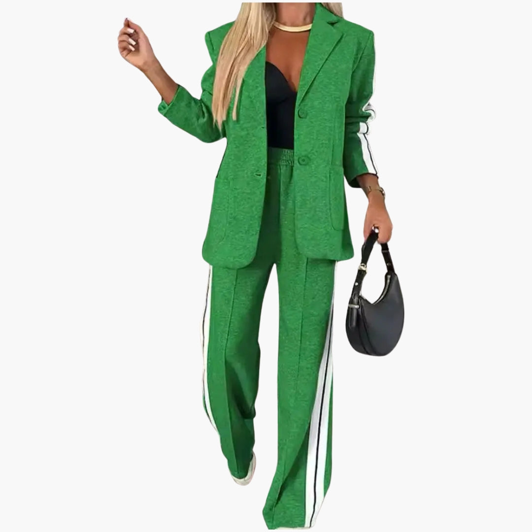 Ensemble blazer femme avec pantalon large