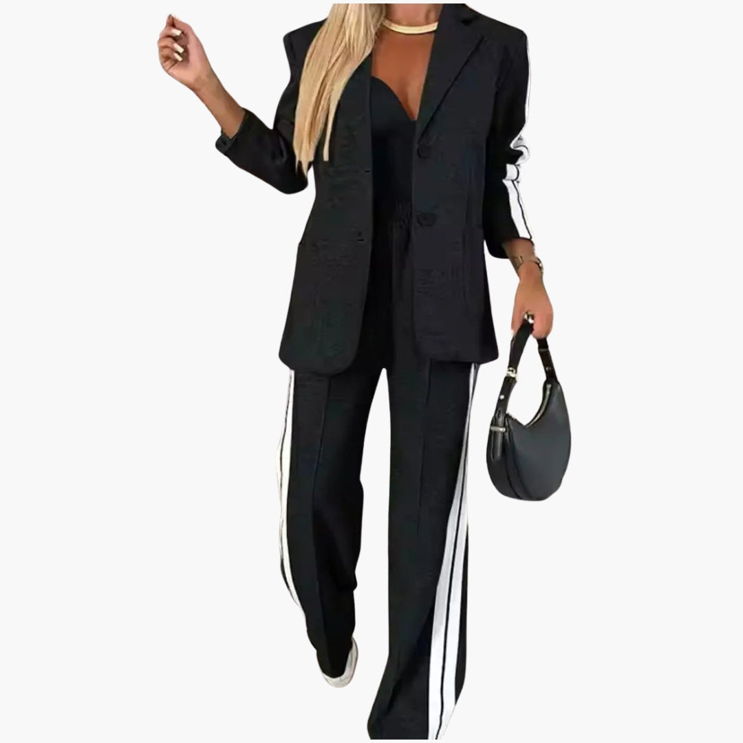 Ensemble blazer femme avec pantalon large