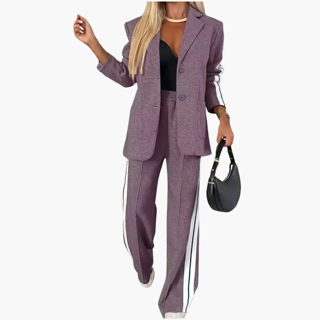 Ensemble blazer femme avec pantalon large