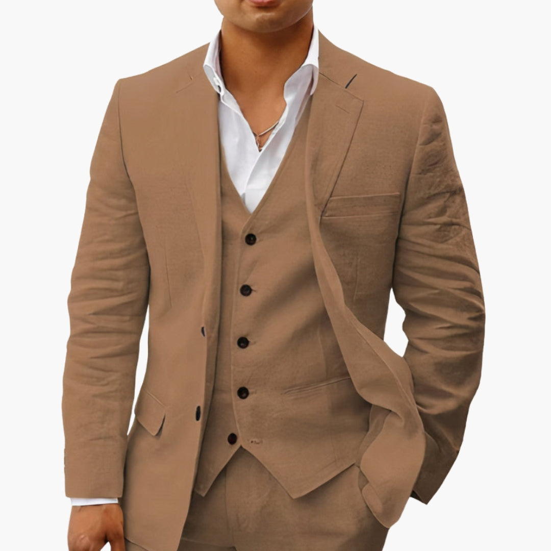 Ensemble costume homme avec blazer et pantalon ajusté