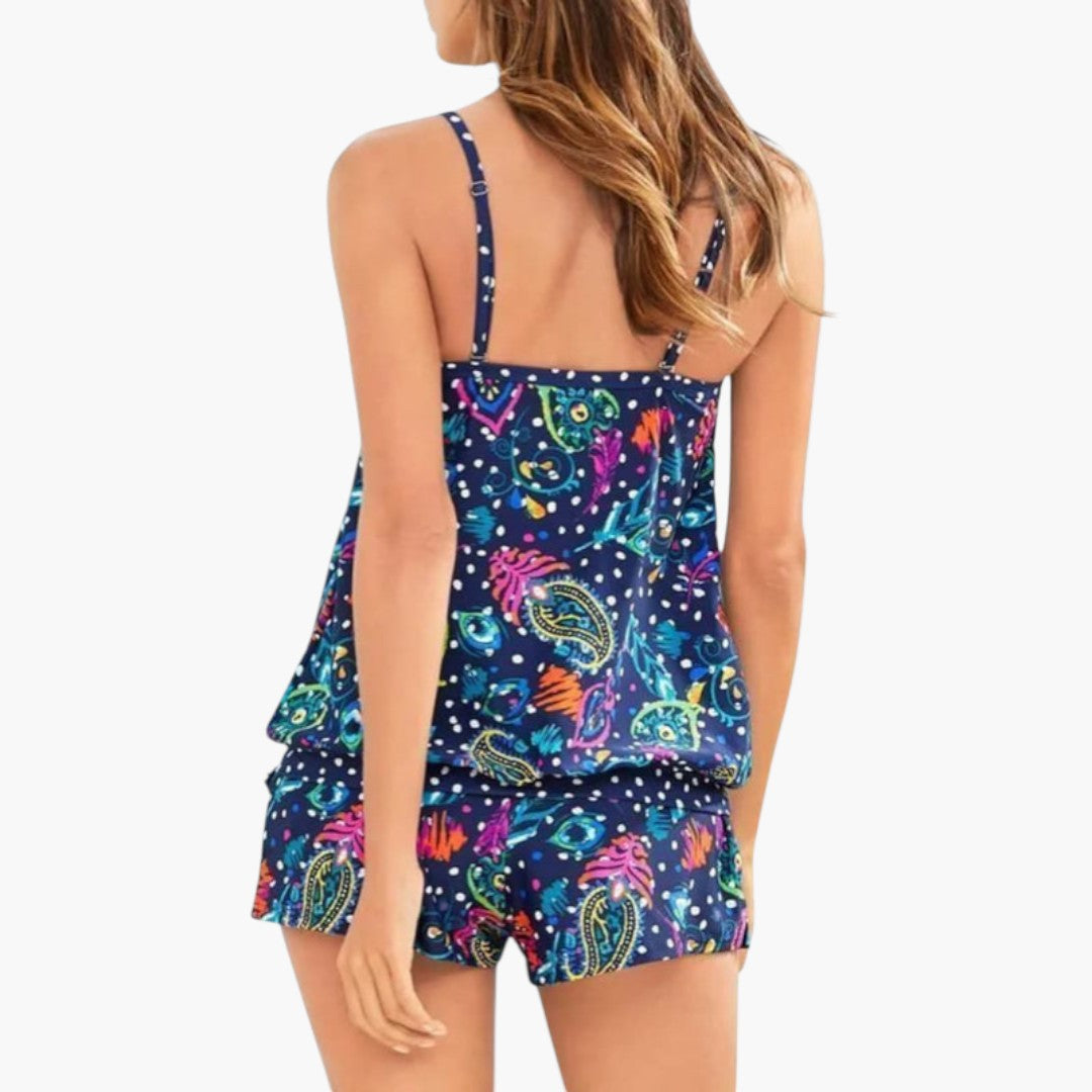 Two-piece summer set for women with sleeveless top