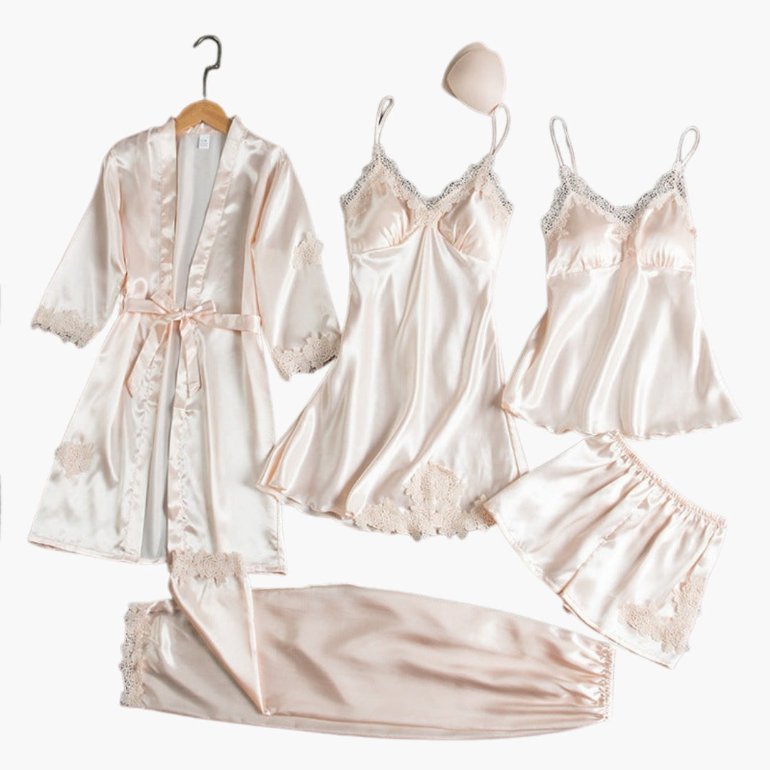 Ensemble de Pyjama Femme avec Finition en Dentelle