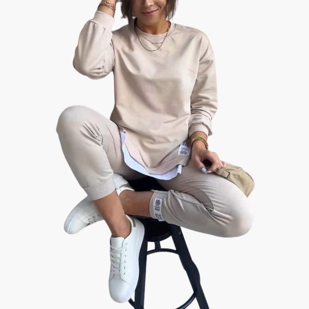 Ensemble deux pièces pour femme avec sweat-shirt et pantalon de jogging