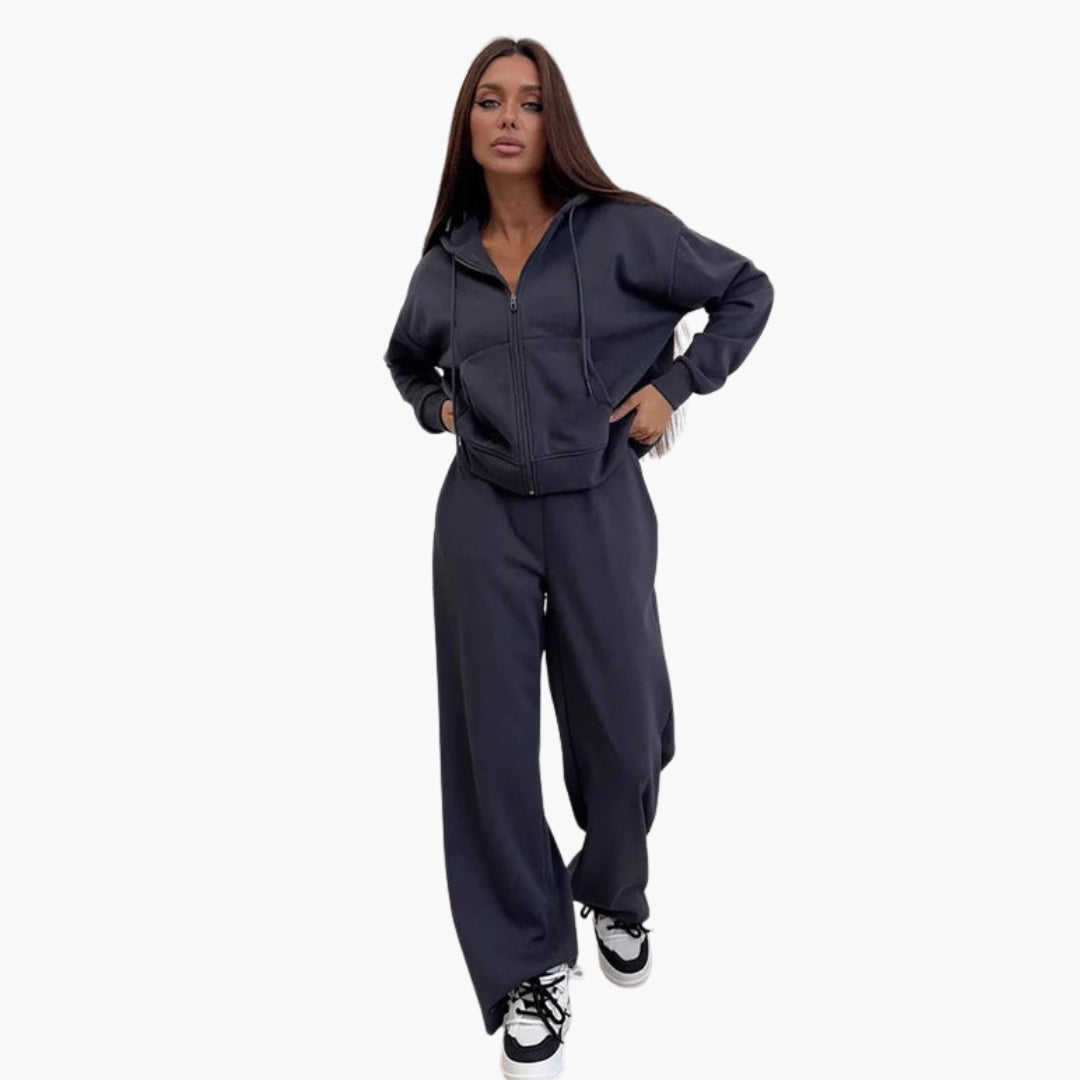 Completo sportivo donna con giacca con cappuccio