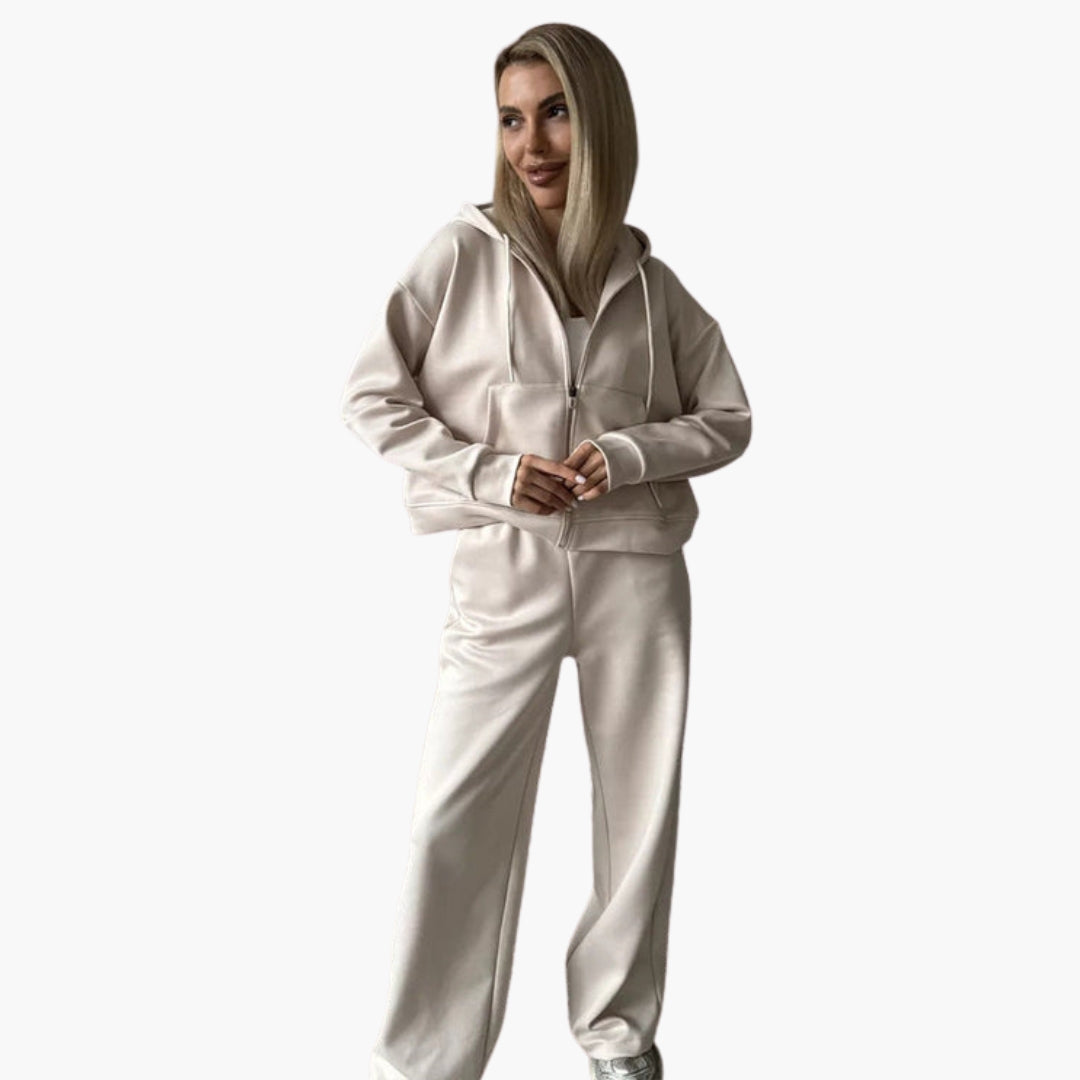 Completo sportivo donna con giacca con cappuccio