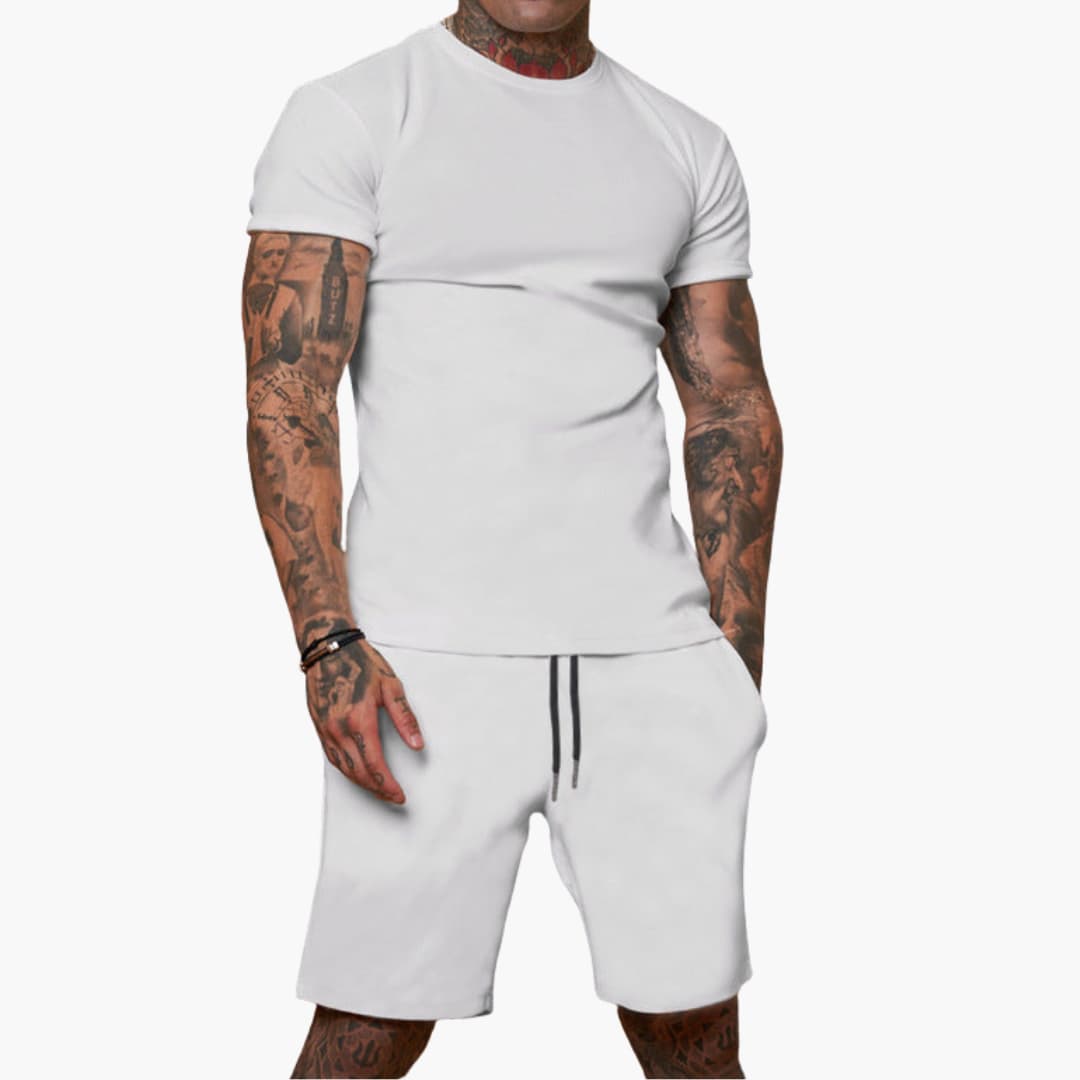 Ensemble de sport homme à manches courtes avec haut et short