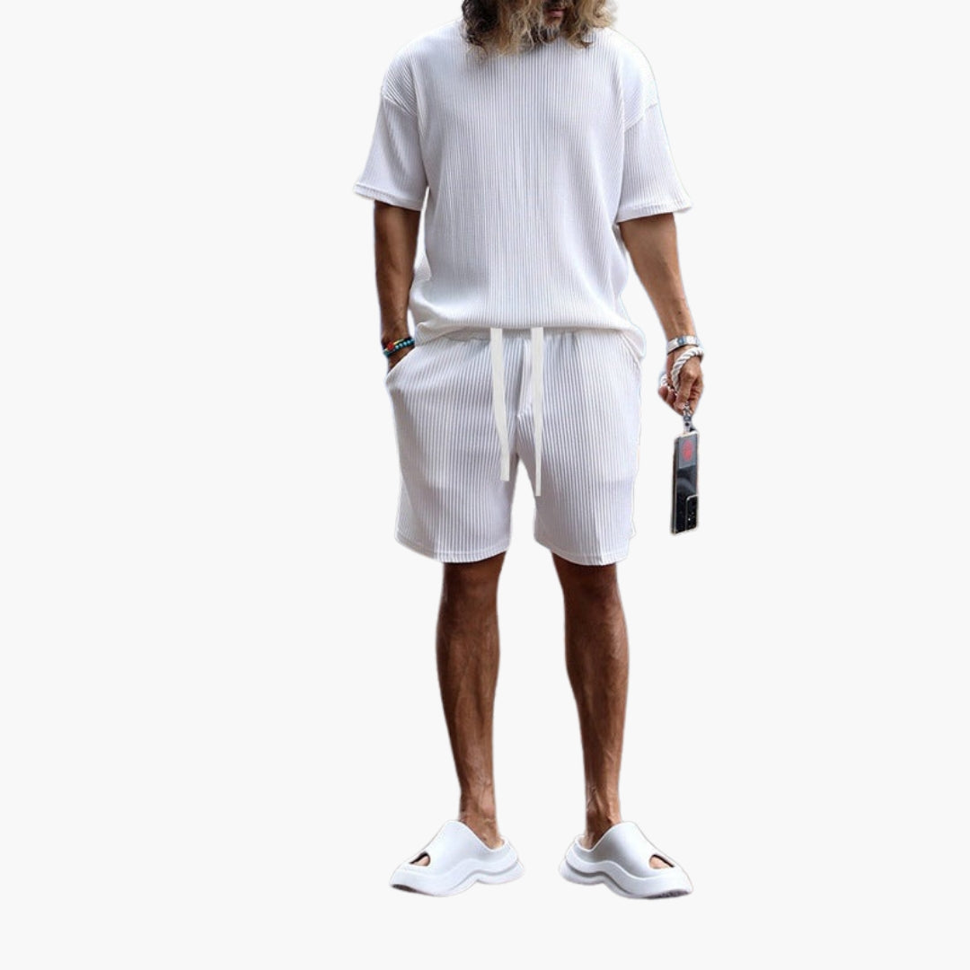 Ensemble de sport homme à surface texturée