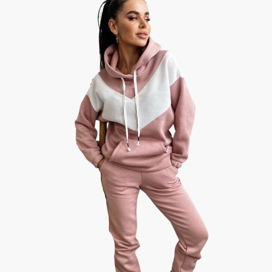 Completo tuta donna con tasca a marsupio
