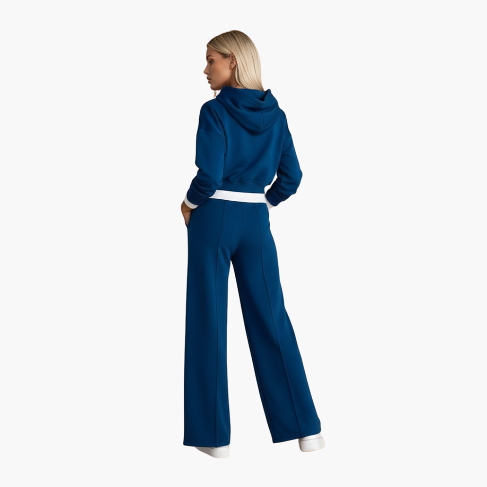 Jogging Femme Deux Pièces avec Sweat à Capuche et Pantalon Cœur Jogging Femme Deux Pièces avec Sweat à Capuche et Pantalon Cœur