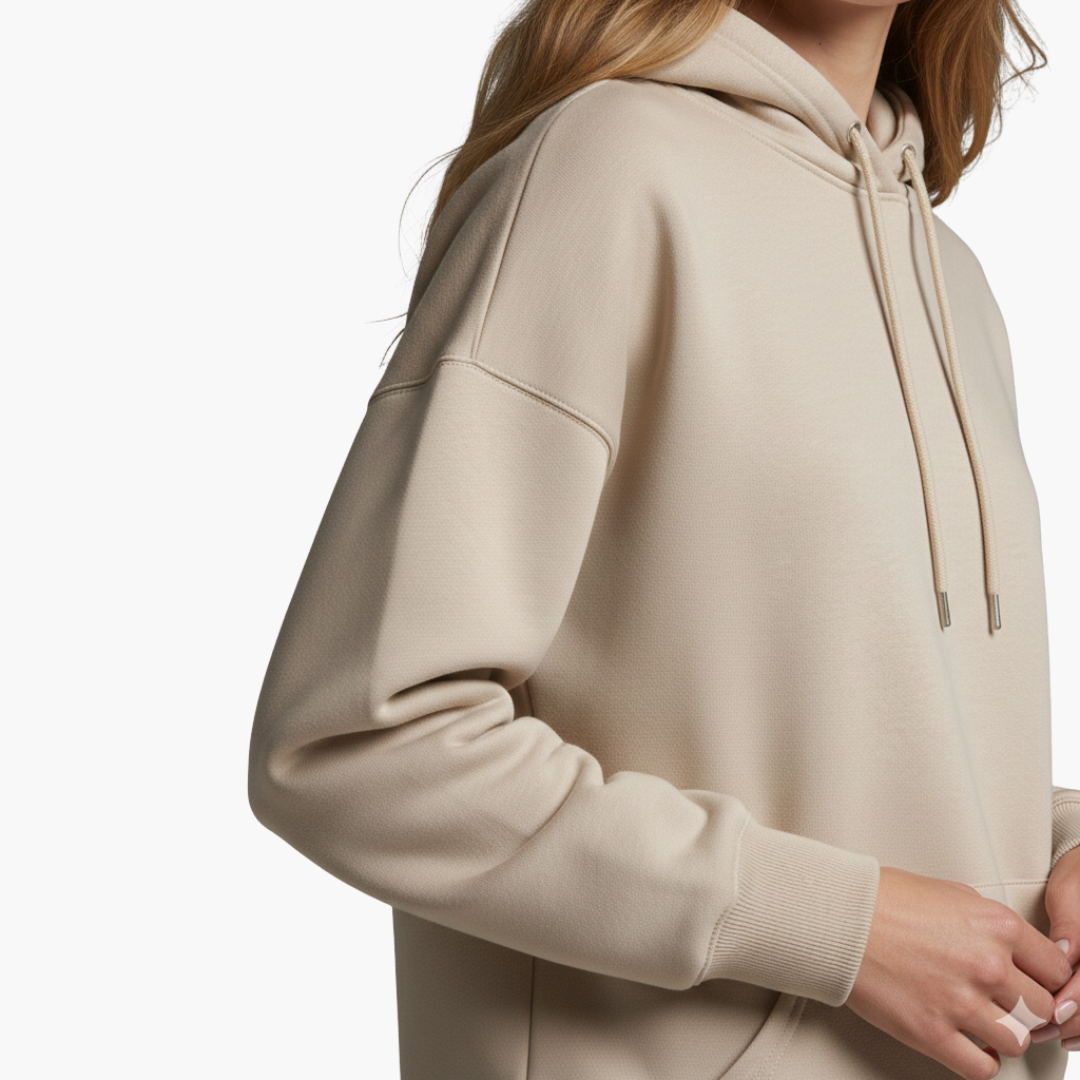 Completo due pezzi donna con felpa con cappuccio