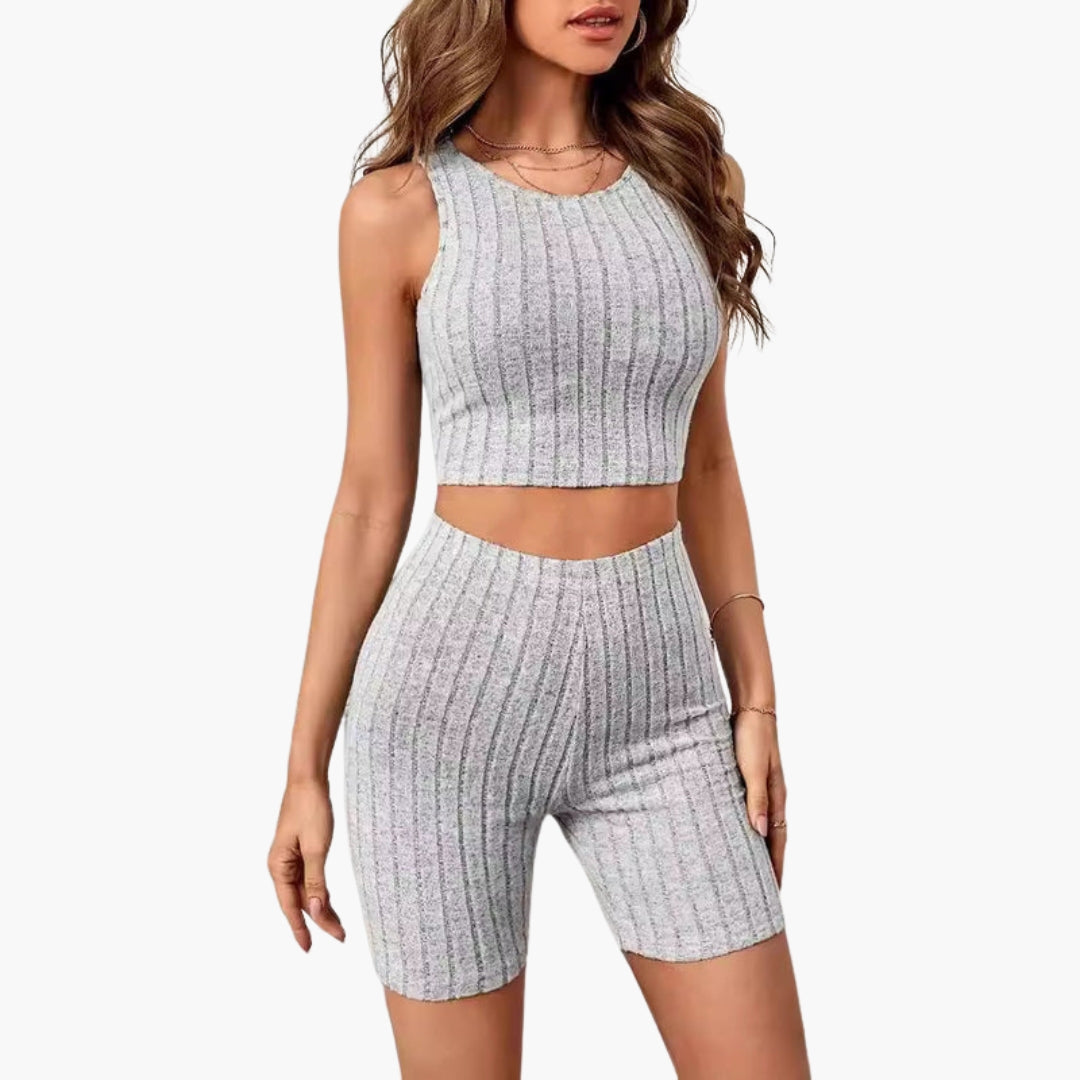 Ensemble deux pièces femmes a haut court et short