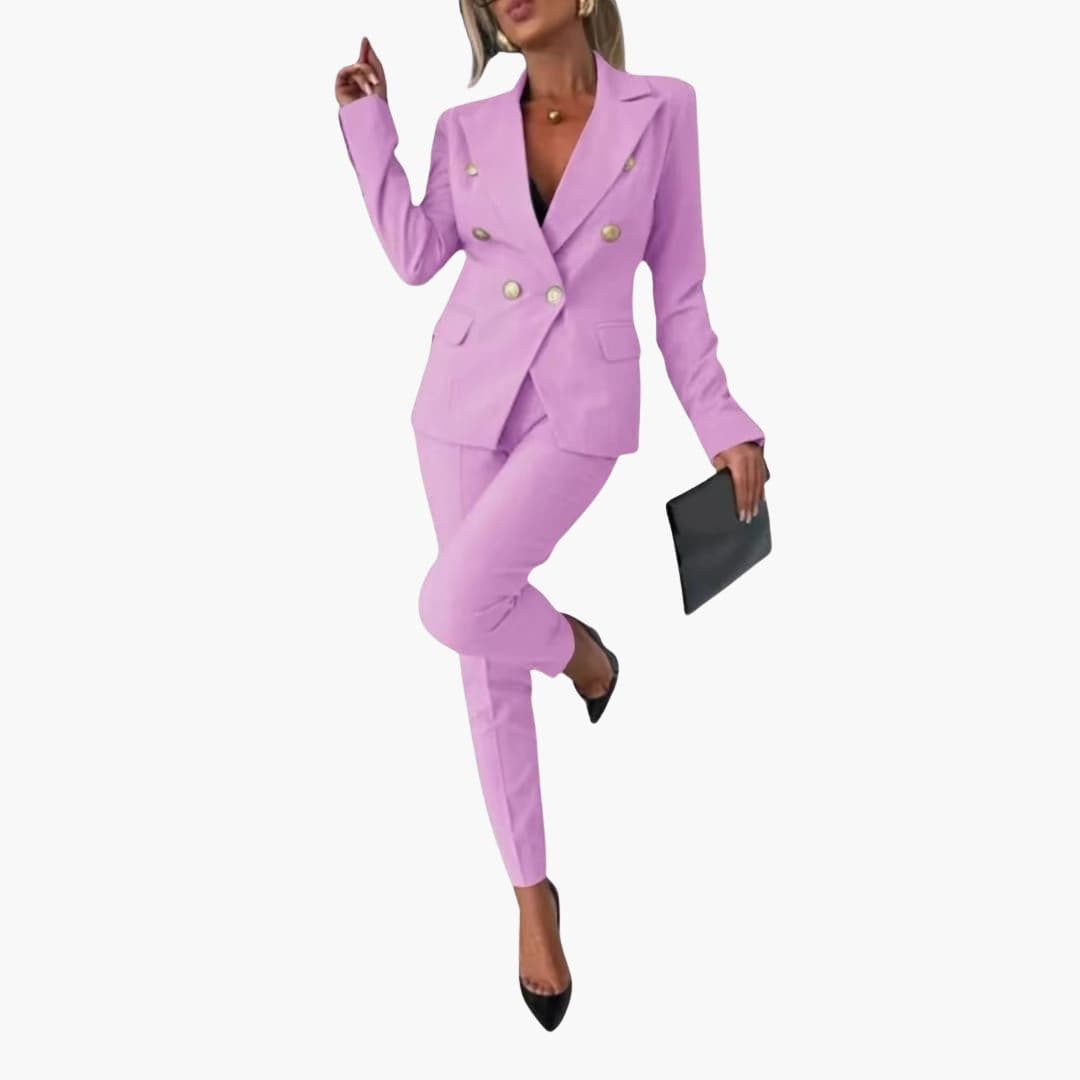 Ensemble femme avec veste et pantalon ajusté