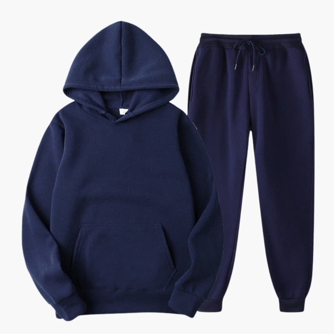 Women's jogging set with elastic waistband and long sleeves