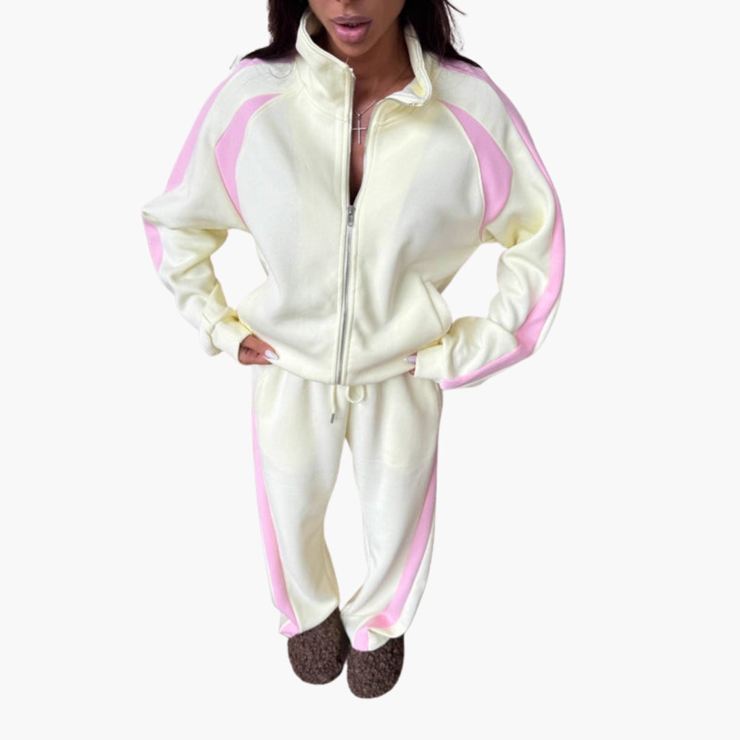 Completo tuta donna con giacca con zip