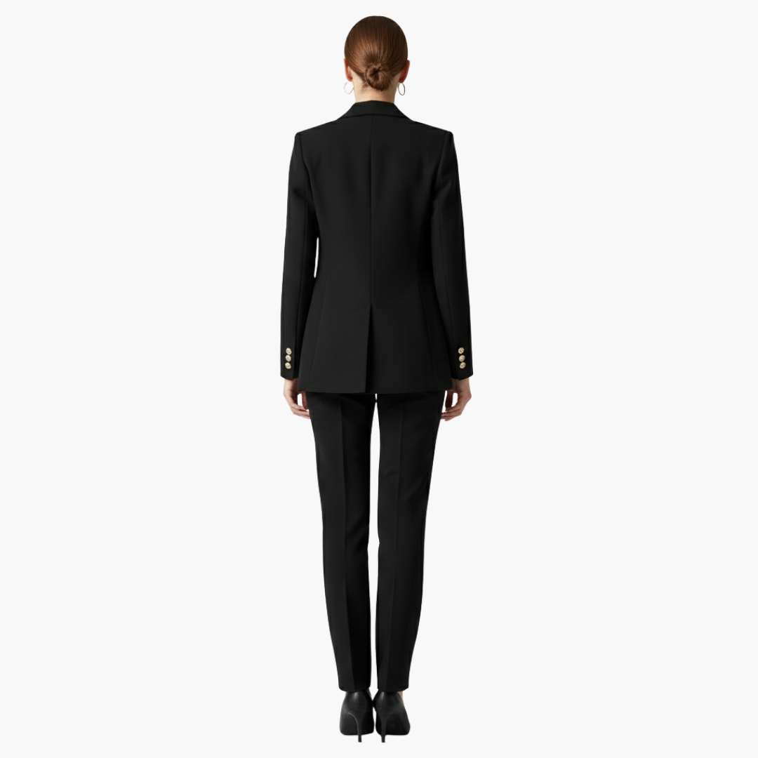 Kvindesæt med blazer og lige bukser