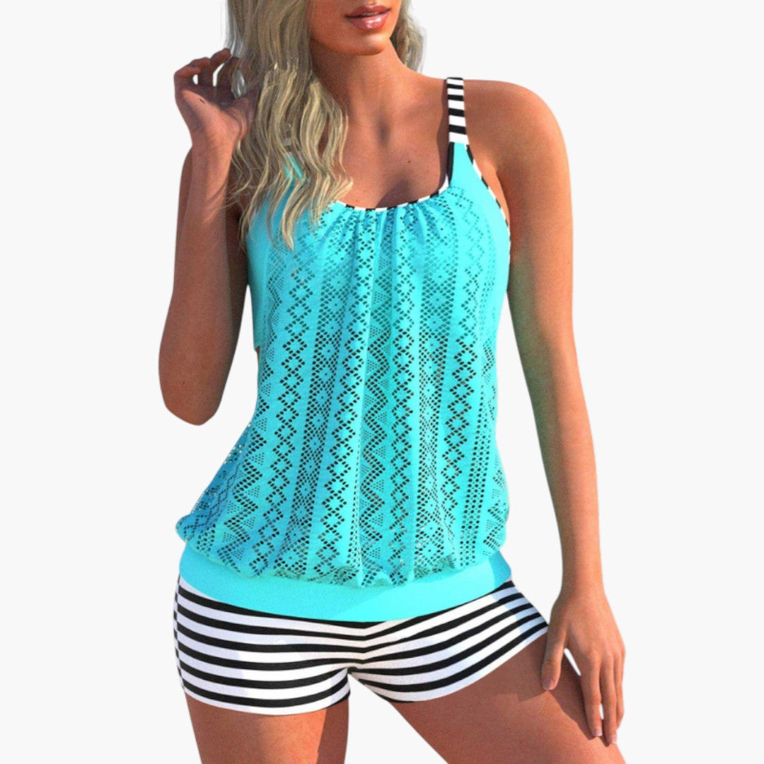 Ensemble tankini femmes a haut en dentelle