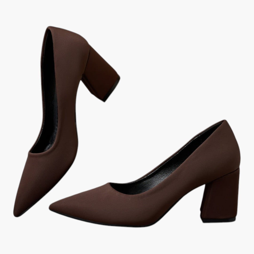 Escarpins pour femmes avec talon bloc et bout pointu