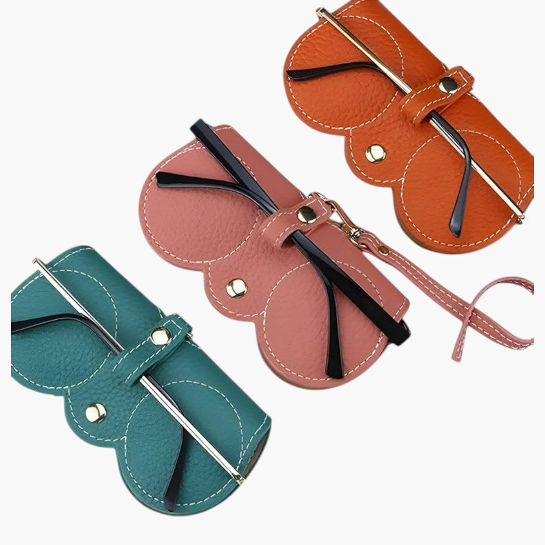 Étui Lunettes Femme avec Fermeture Bouton et Structure Souple