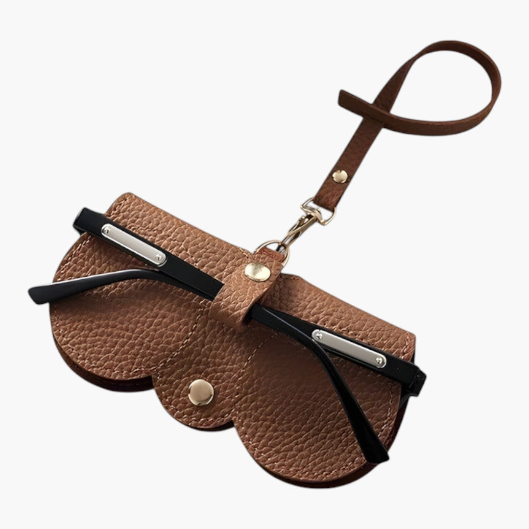 Étui Lunettes Femme avec Fermeture Bouton et Structure Souple