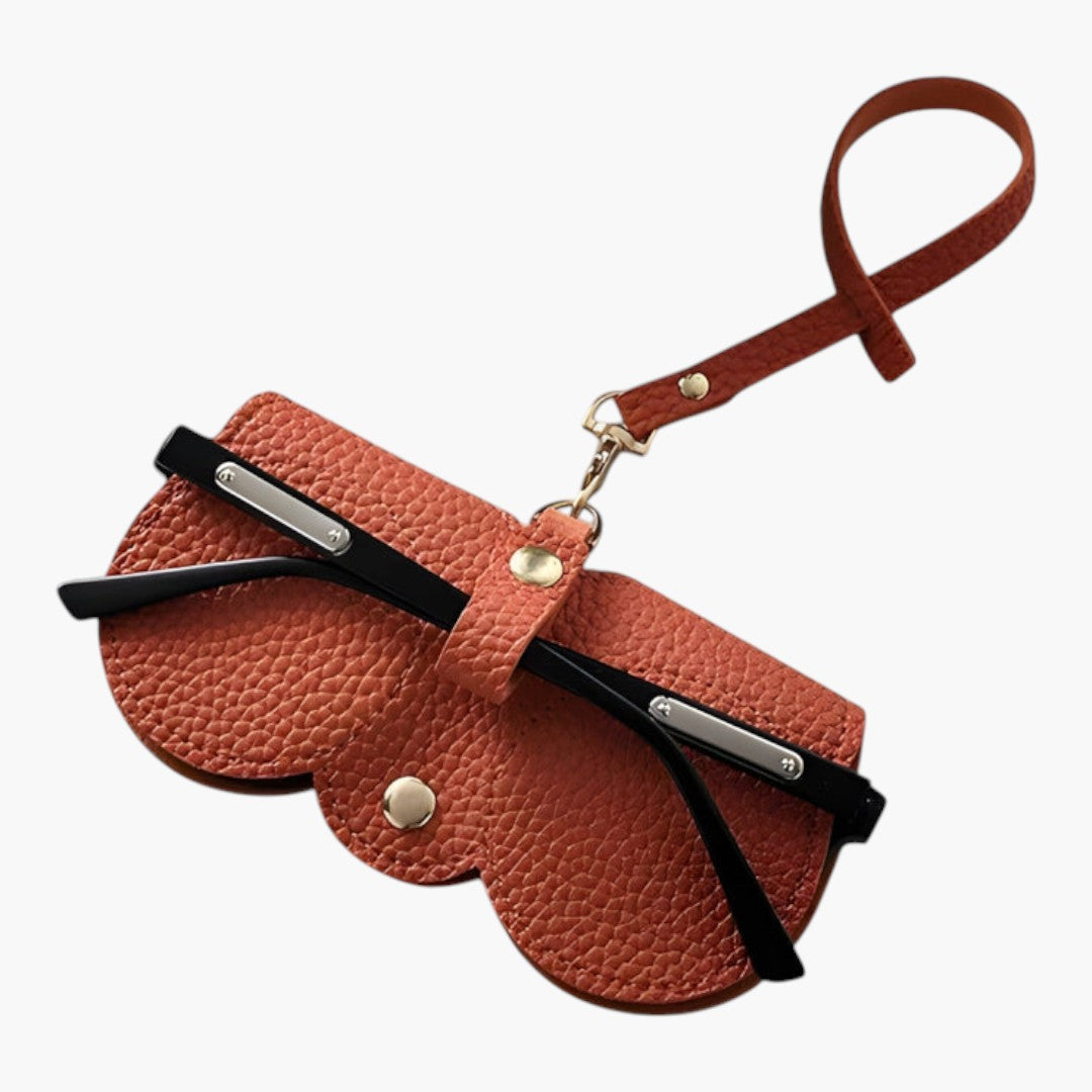 Étui Lunettes Femme avec Fermeture Bouton et Structure Souple