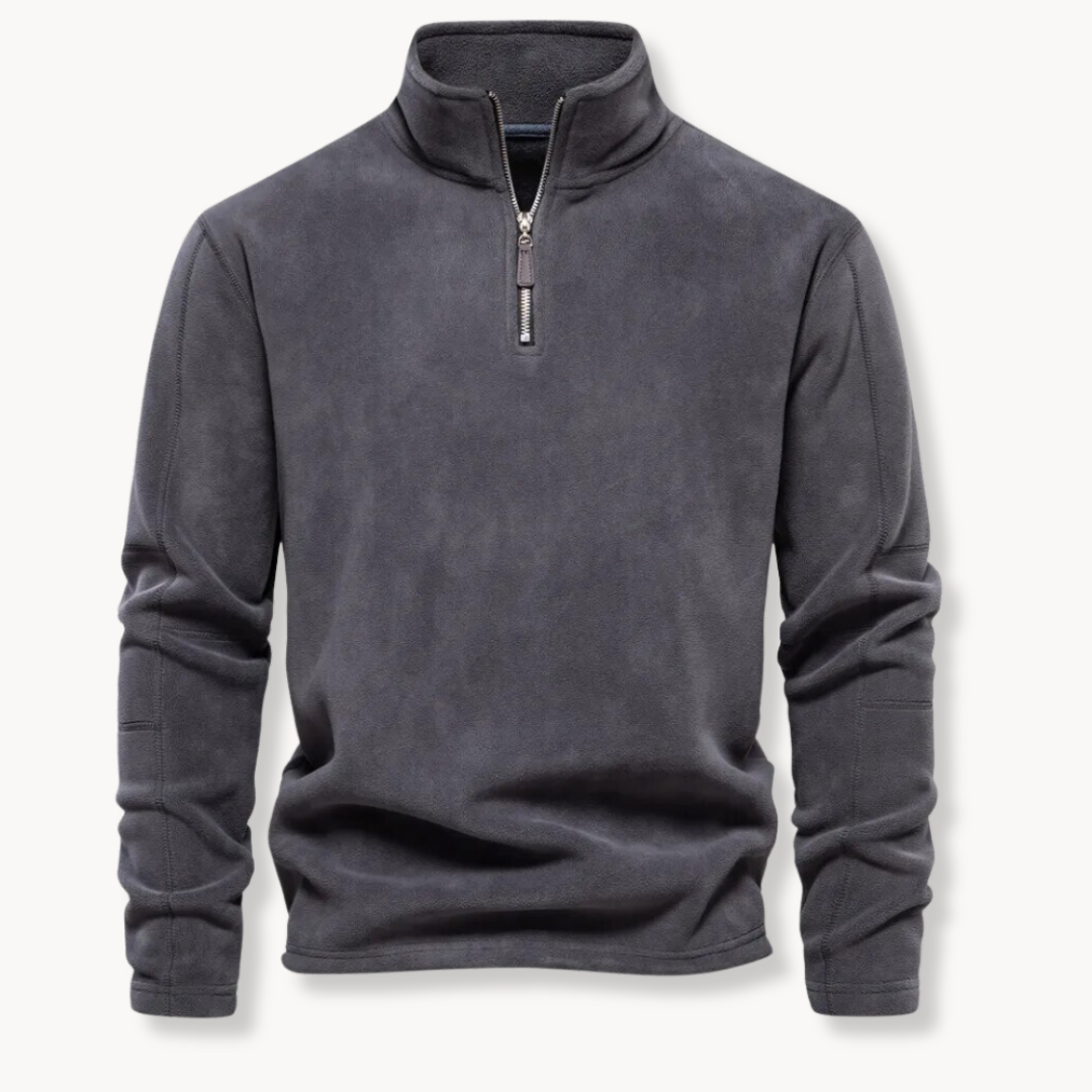Pull Zippé Polaire Homme Confortable et Facile d’Entretien | Style Polyvalent Automne Hiver