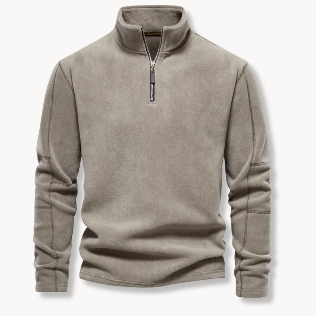 Pull Zippé Polaire Homme Confortable et Facile d’Entretien | Style Polyvalent Automne Hiver