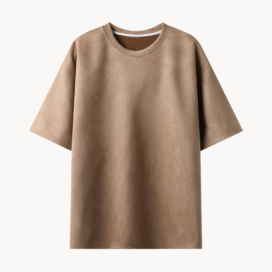T shirt oversize homme | Coupe ample minimaliste, col rond | Uni, manches courtes, idéal en superposition