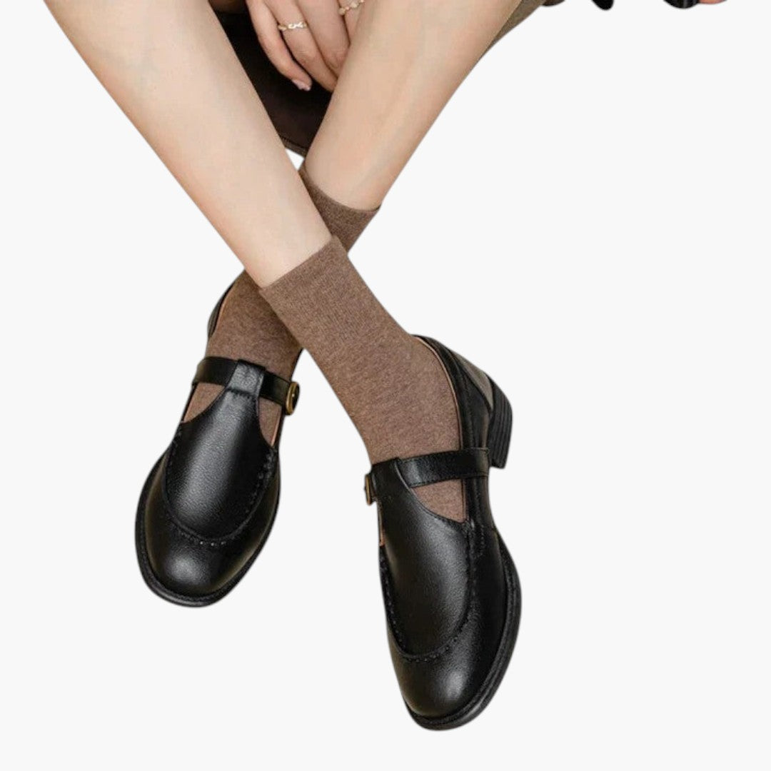 Femmes Chaussures Mary Jane a Bout Carré et Soutien Orthopédique