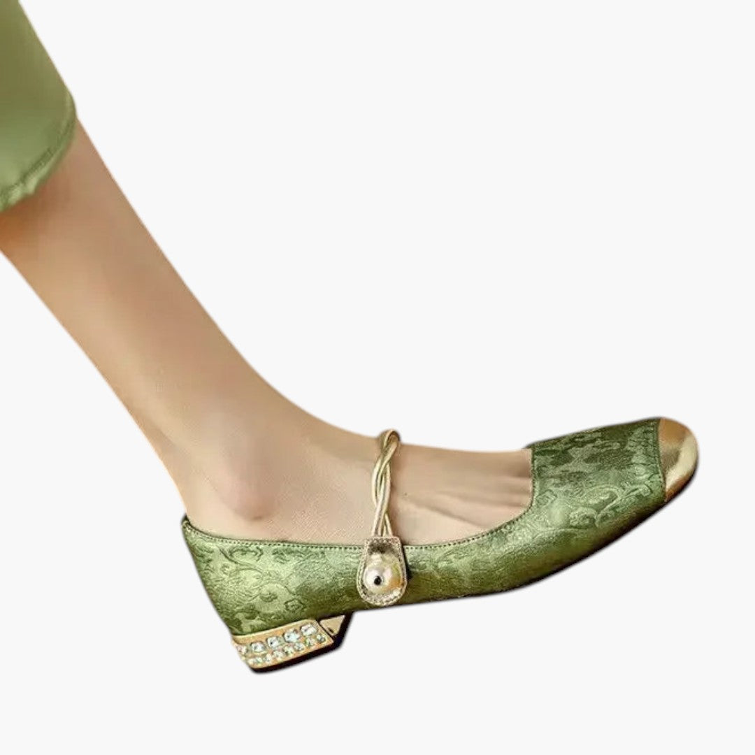 Femmes Chaussures Mary Jane avec Bride Perles et Talon Bloc