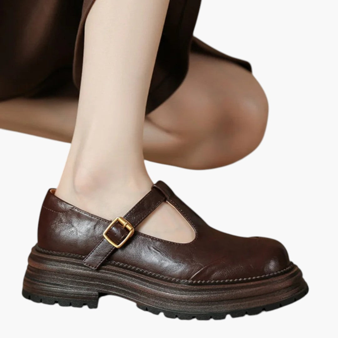 Femmes Chaussures Mary Jane avec Bride T et Bout Rond