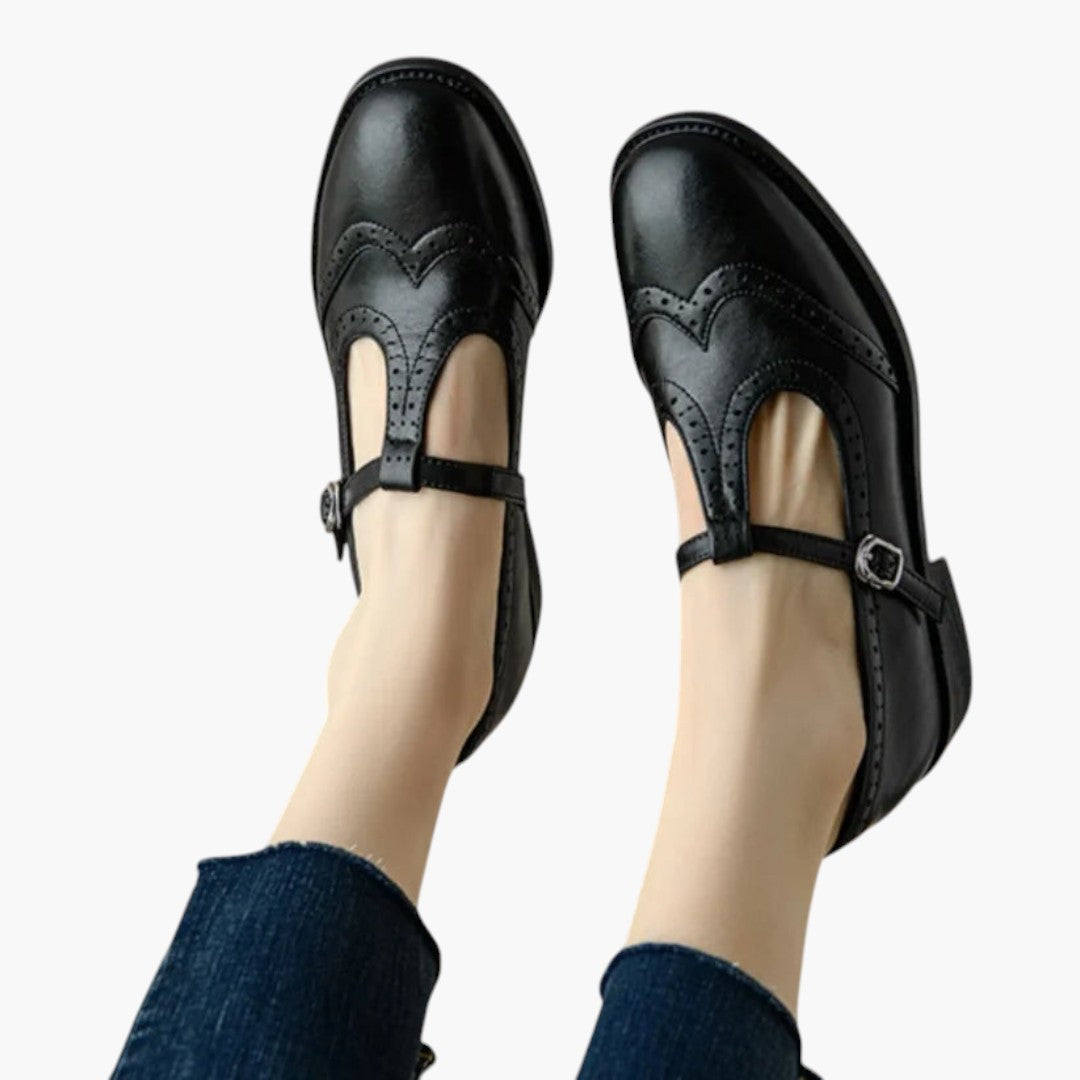 Femmes Chaussures Mary Jane avec Bride T et Talon Bas