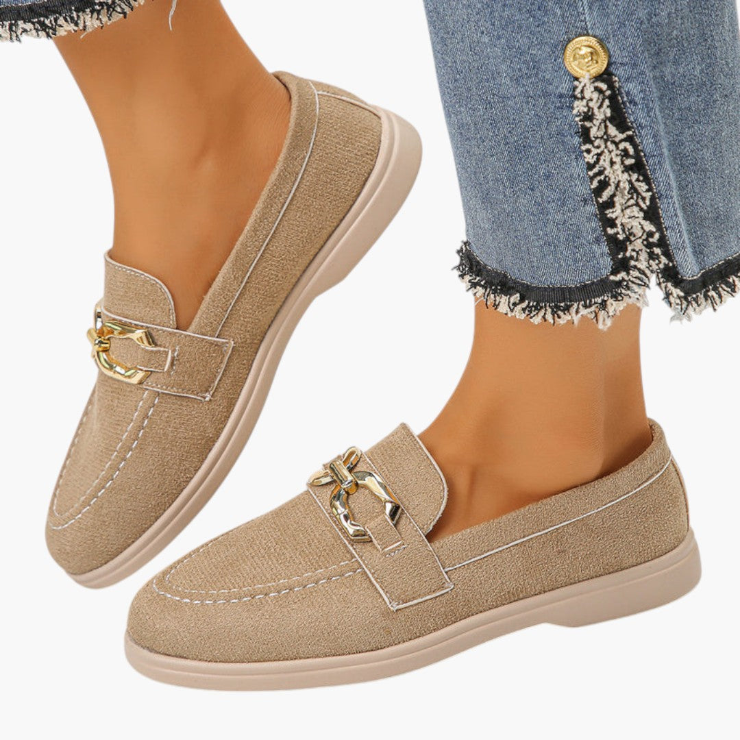 Femmes Chaussures Plates avec Tige en Tissu et Semelle Caoutchouc