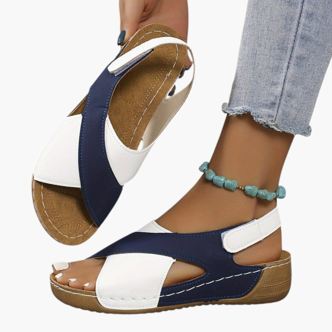 Dame sandaler med justerbare remme og polstret sål