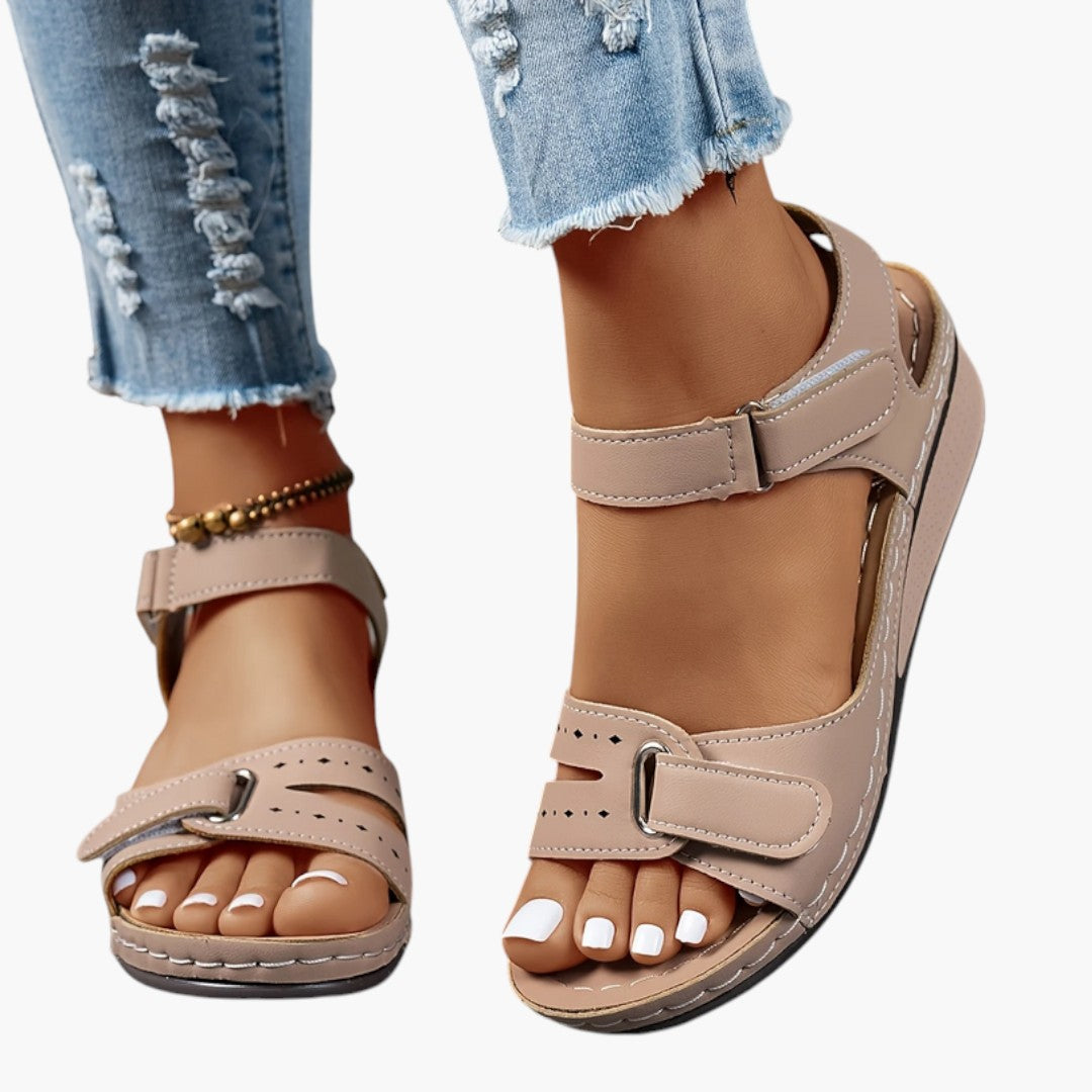 Damen Sandalen mit Plateau-Sohle und gepolsterter Sohle