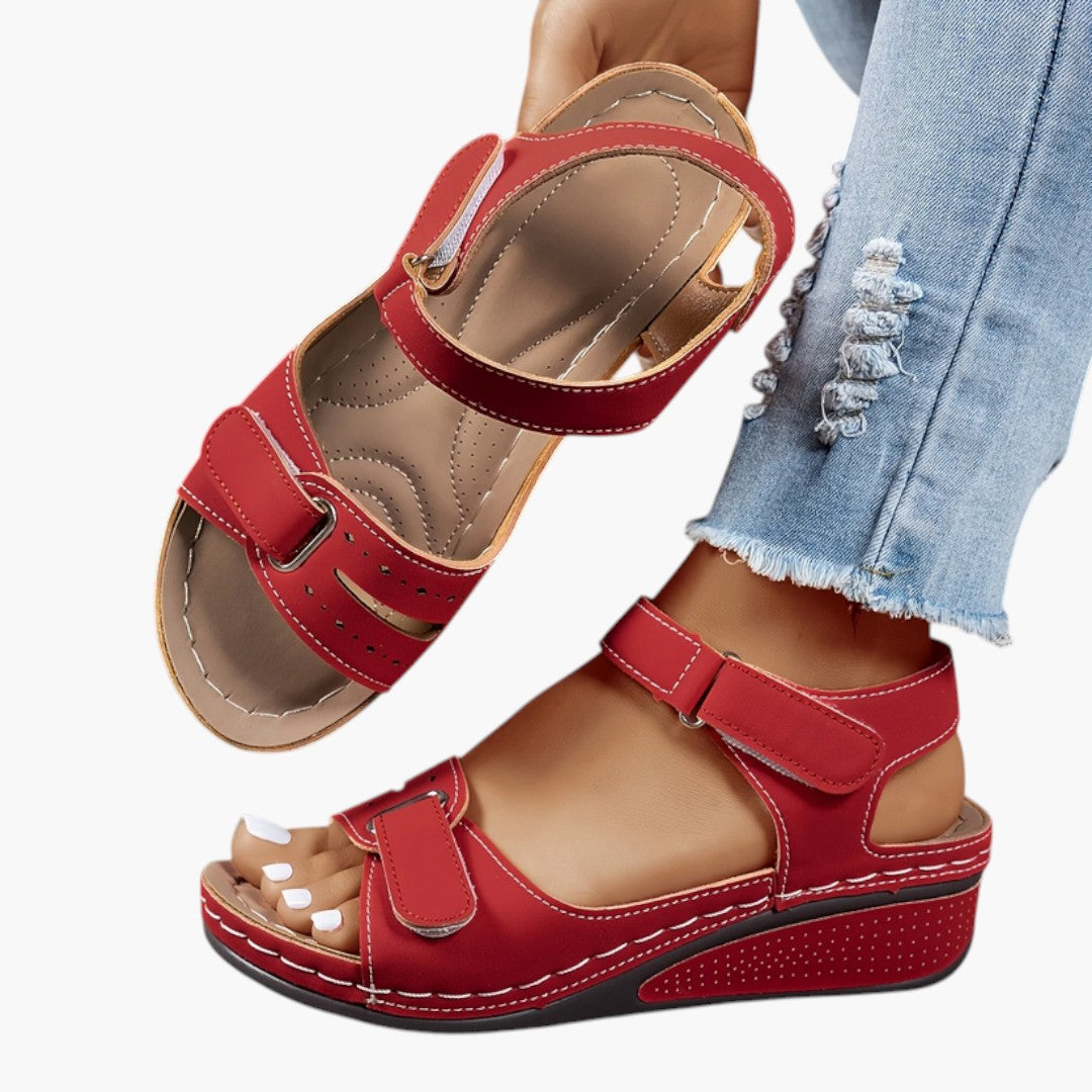 Damen Sandalen mit Plateau-Sohle und gepolsterter Sohle