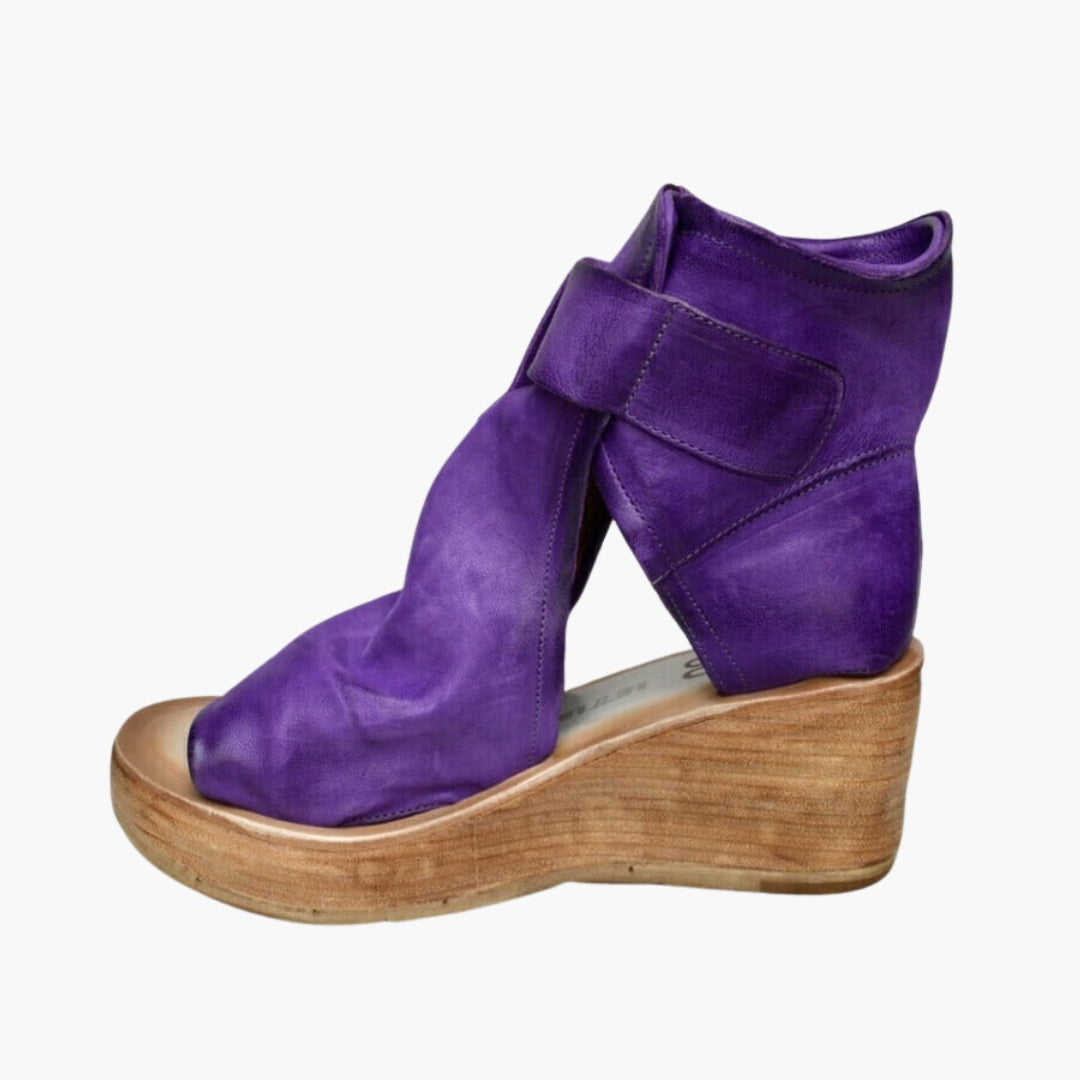 Dame kilehøjhælede sandaler med spænde og polstret sål