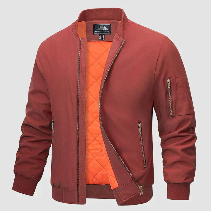 Veste bomber homme | Coupe moderne légère, col et poignets côtelés | Idéale mi saison, look urbain ou décontracté