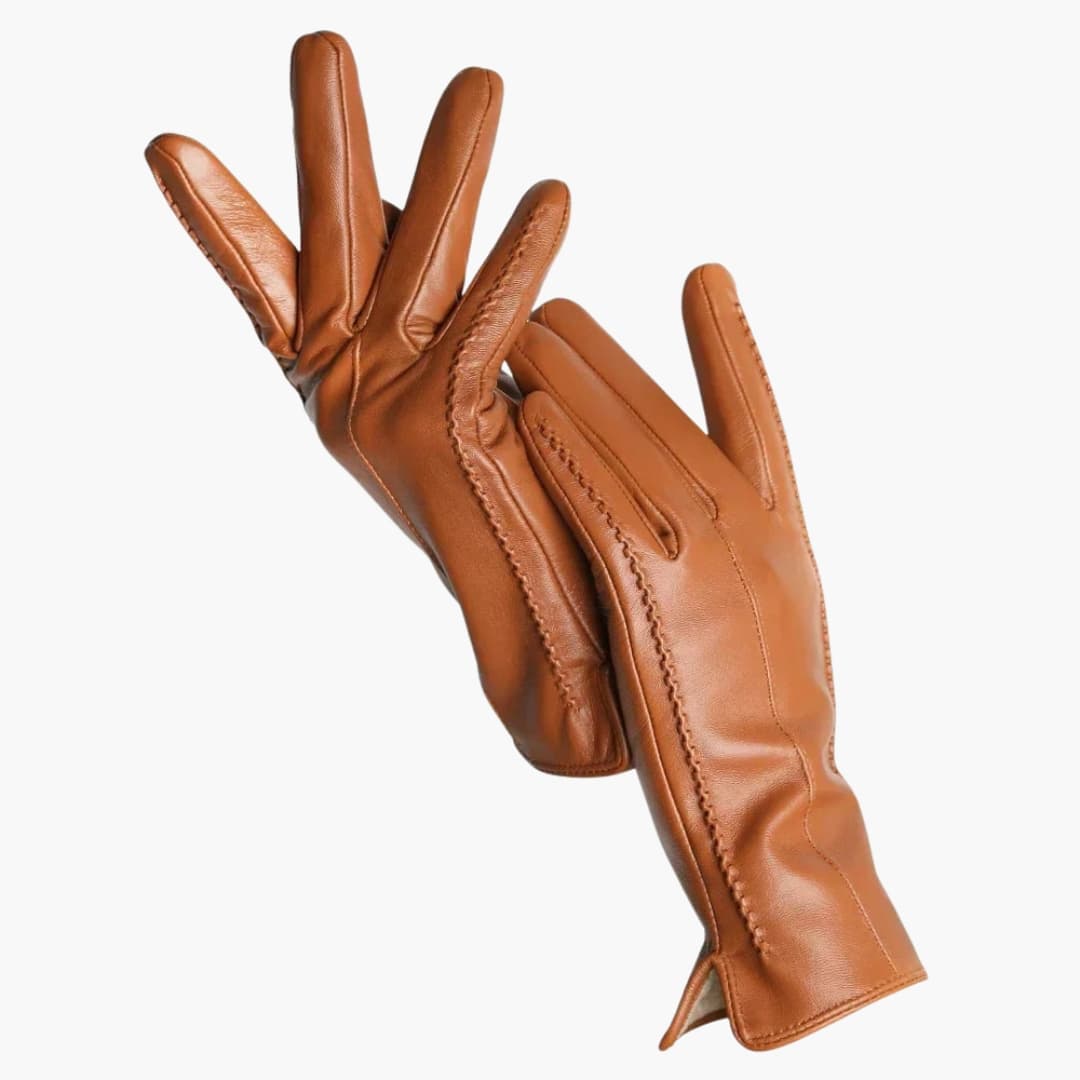 Gants femme d’hiver avec surpiqûres et doublure intérieure